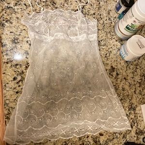 Sexy short nightgown with adjustable straps